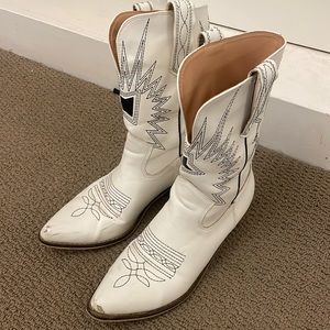 Used White Cowboy Boots